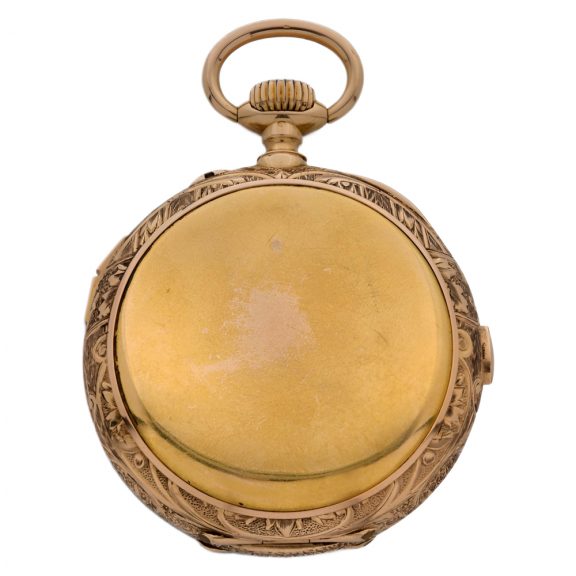 Swiss 18K gold repeating Sonnerie pocket watch Circa 1900 Swiss 18K gold repeating Sonnerie pocket watch Circa 1900