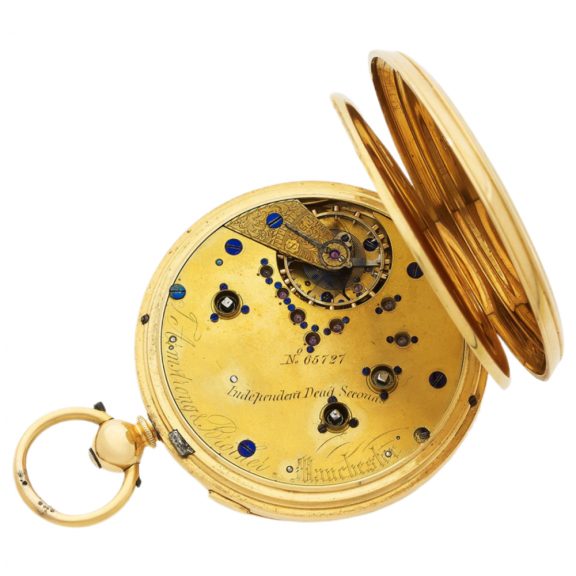 English gold watch with independent deadbeat seconds Circa 1850 English gold watch with independent deadbeat seconds Circa 1850