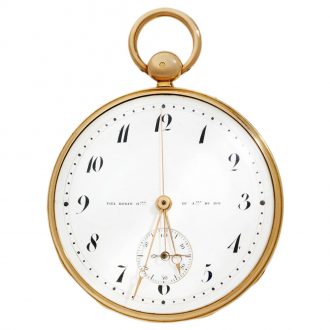 French gold watch with independent deadbeat seconds Circa 1805