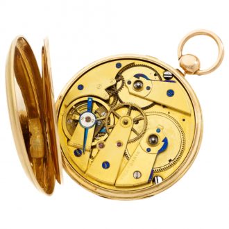 French gold watch with independent deadbeat seconds Circa 1805 French gold watch with independent deadbeat seconds Circa 1805
