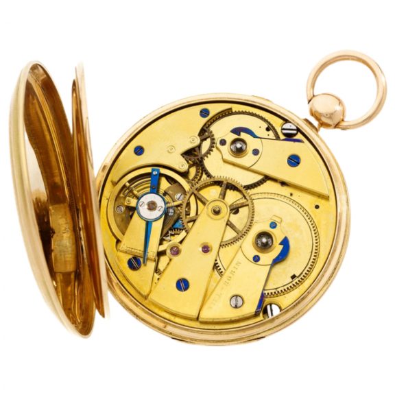 French gold watch with independent deadbeat seconds Circa 1805 French gold watch with independent deadbeat seconds Circa 1805