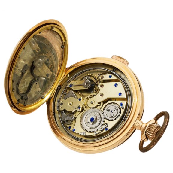 Swiss gold repeating watch with hidden erotic automaton Circa 1905 Swiss gold repeating watch with hidden erotic automaton Circa 1905