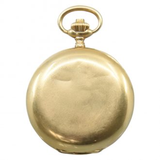 Swiss 18K yellow gold open faced chronograph watch Circa 1910 Swiss 18K yellow gold open faced chronograph watch Circa 1910