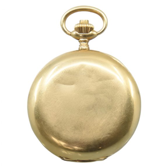 Swiss 18K yellow gold open faced chronograph watch Circa 1910 Swiss 18K yellow gold open faced chronograph watch Circa 1910