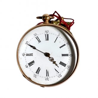 Swiss 18K yellow gold open faced pocket watch Circa 1895