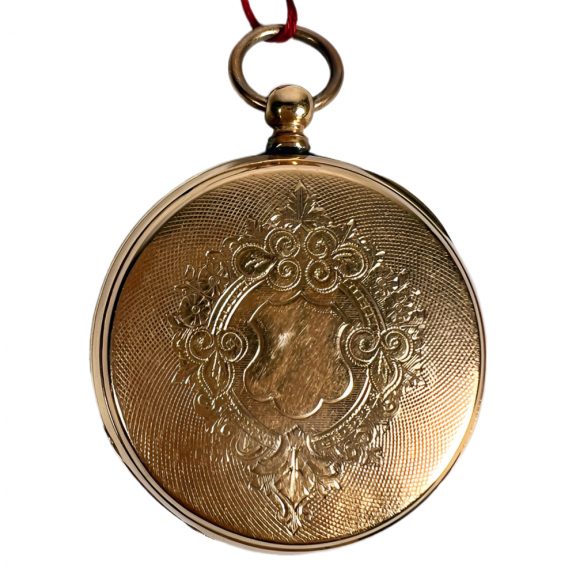 Swiss 18K yellow gold open faced pocket watch Circa 1895 Swiss 18K yellow gold open faced pocket watch Circa 1895
