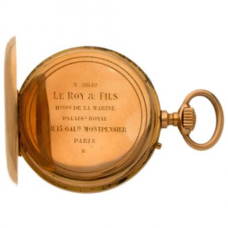 French 18K yellow gold open faced pocket watch Circa 1878