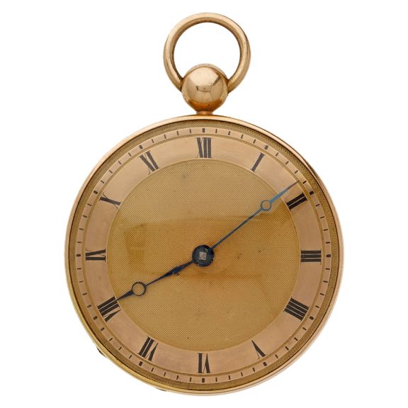 French 18K gold pocket watch in Breguet style Circa 1850