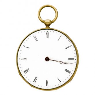 French 18K yellow gold open faced pocket watch Circa 1880
