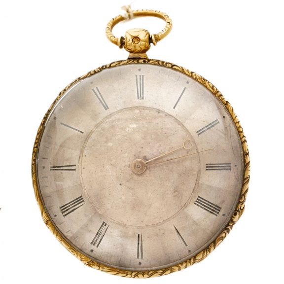 Swiss 18K yellow gold open faced pocket watch Circa 1850 Swiss 18K yellow gold open faced pocket watch Circa 1850
