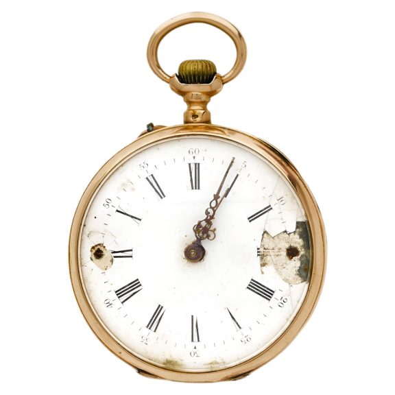 Swiss 18K yellow gold open faced pocket watch Circa 1900 Swiss 18K yellow gold open faced pocket watch Circa 1900