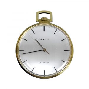 Swiss gold plated Stylist open faced pocket watch Circa 1950
