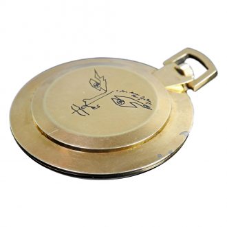 Swiss gold plated Stylist open faced pocket watch Circa 1950 Swiss gold plated Stylist open faced pocket watch Circa 1950