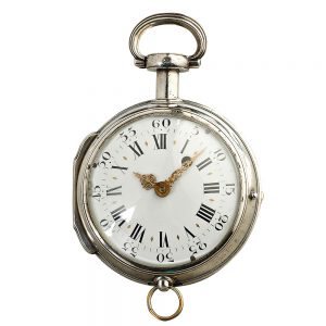 French repeating silver coach clock Circa 1800