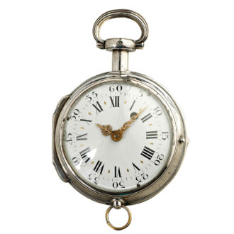 French repeating silver coach clock Circa 1800