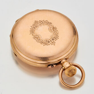 Swiss pink gold hunting cased anker chronometer Circa 1890