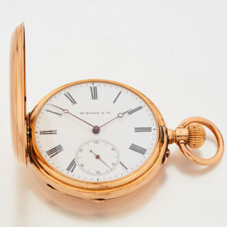 Swiss pink gold hunting cased anker chronometer Circa 1890