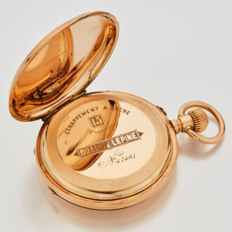 Swiss pink gold hunting cased anker chronometer Circa 1890