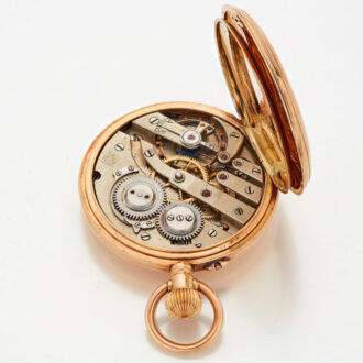 Swiss pink gold hunting cased anker chronometer Circa 1890