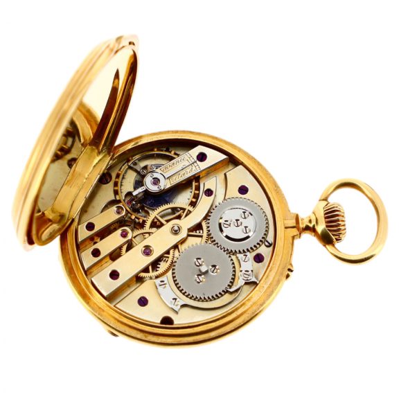 Swiss 18K yellow gold open faced pocket watch Circa 1900 Swiss 18K yellow gold open faced pocket watch Circa 1900