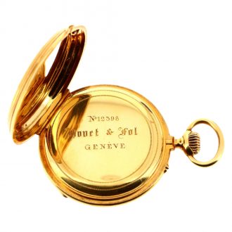 Swiss 18K yellow gold open faced pocket watch Circa 1900 Swiss 18K yellow gold open faced pocket watch Circa 1900