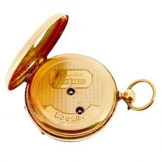 Swiss 18 carat pink gold open faced pocket watch Circa 1880 Swiss 18 carat pink gold open faced pocket watch Circa 1880