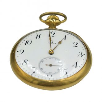 Swiss 18K yellow gold open faced pocket watch Circa 1905 Swiss 18K yellow gold open faced pocket watch Circa 1905