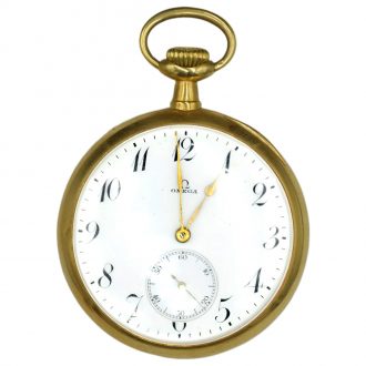 Swiss 18K yellow gold open faced pocket watch Circa 1905 Swiss 18K yellow gold open faced pocket watch Circa 1905