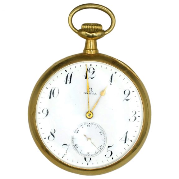 Swiss 18K yellow gold open faced pocket watch Circa 1905 Swiss 18K yellow gold open faced pocket watch Circa 1905