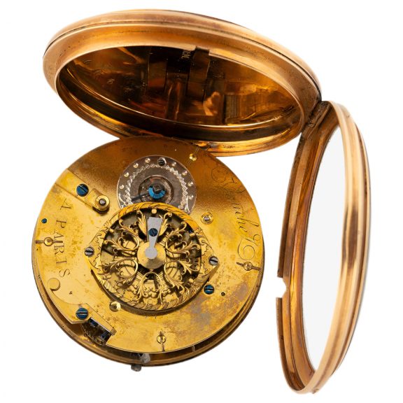 French 18K yellow gold open faced pocket watch Circa 1805 French 18K yellow gold open faced pocket watch Circa 1805