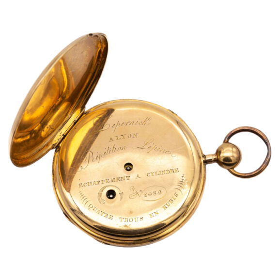 Swiss 18K gold quarter repeating pocket watch Circa 1895 Swiss 18K gold quarter repeating pocket watch Circa 1895