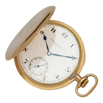 Swiss 18K yellow gold full hunter pocket watch Circa 1895
