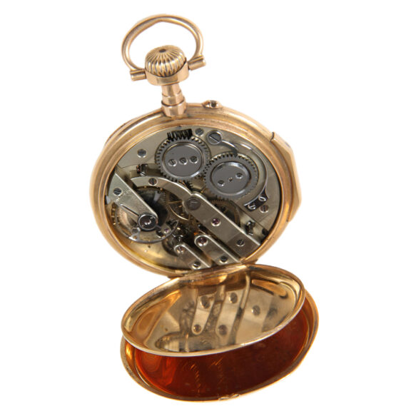 Swiss 18K gold quarter repeating pocket watch Circa 1890–1910 Swiss 18K gold quarter repeating pocket watch Circa 1890–1910