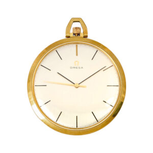 Swiss 18K yellow gold open faced pocket watch, Circa 1967