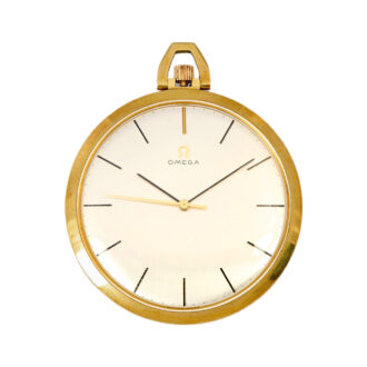 Swiss 18K yellow gold open faced pocket watch, Circa 1967
