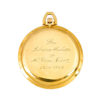 Swiss 18K yellow gold open faced pocket watch, Circa 1967 Swiss 18K yellow gold open faced pocket watch, Circa 1967