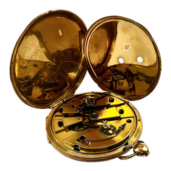 French 18K yellow gold open faced pocket watch Circa 1850 French 18K yellow gold open faced pocket watch Circa 1850