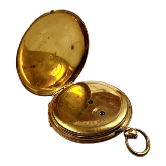 French 18K yellow gold open faced pocket watch Circa 1850