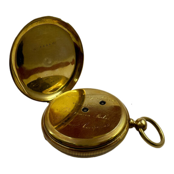 French 18K yellow gold open faced pocket watch Circa 1895 French 18K yellow gold open faced pocket watch Circa 1895