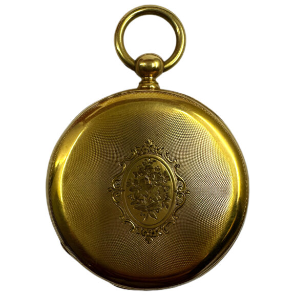 French 18K yellow gold open faced pocket watch Circa 1895 French 18K yellow gold open faced pocket watch Circa 1895