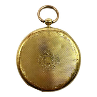 French 18K yellow gold open faced pocket watch Circa 1850