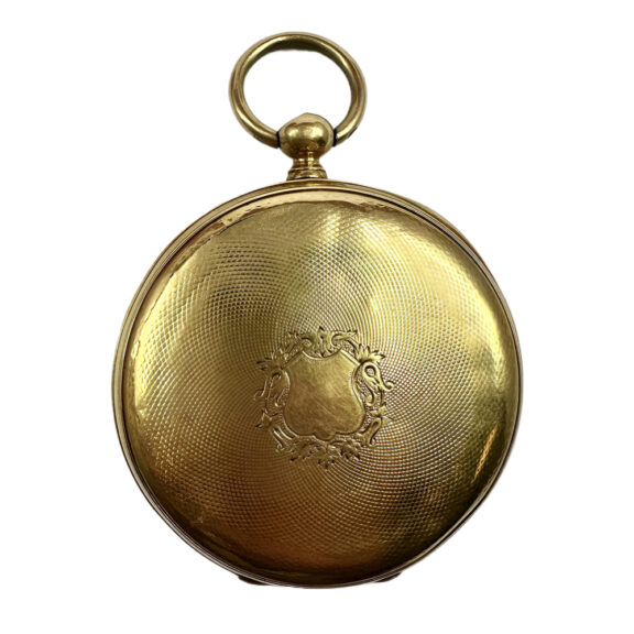 French 18K yellow gold open faced pocket watch Circa 1850 French 18K yellow gold open faced pocket watch Circa 1850
