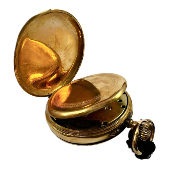 French 18K yellow gold open faced pocket watch Circa 1895 French 18K yellow gold open faced pocket watch Circa 1895