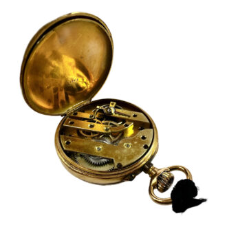 French 18K yellow gold open faced pocket watch Circa 1895 French 18K yellow gold open faced pocket watch Circa 1895
