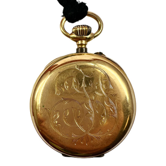 French 18K yellow gold open faced pocket watch Circa 1895 French 18K yellow gold open faced pocket watch Circa 1895
