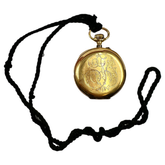 French 18K yellow gold open faced pocket watch Circa 1895 French 18K yellow gold open faced pocket watch Circa 1895