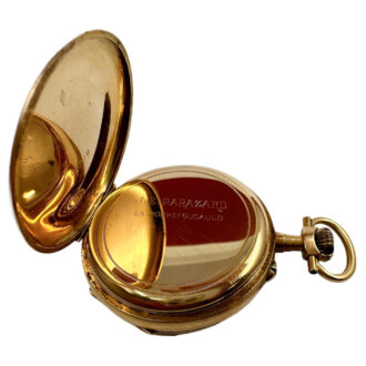 French 18K yellow gold open faced pocket watch Circa 1895