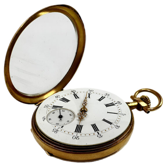 French 18K yellow gold open faced pocket watch Circa 1895 French 18K yellow gold open faced pocket watch Circa 1895