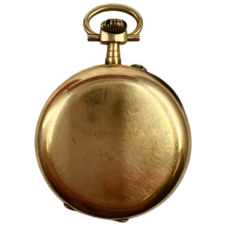 French 18K yellow gold open faced pocket watch Circa 1895