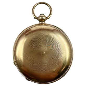 English 9K gold full hunter pocket watch Circa 1850